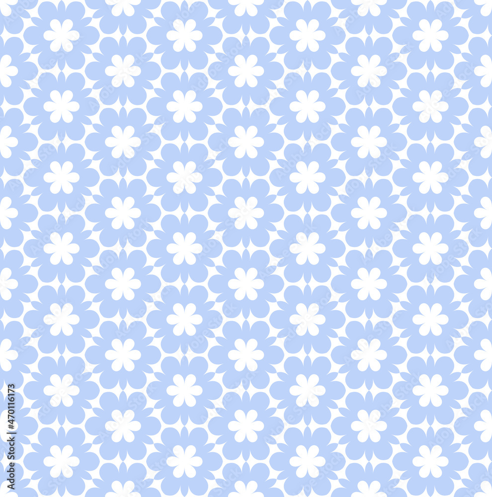Abstract seamless blue floral pattern and texture. Abstract seamless blue floral pattern and texture.