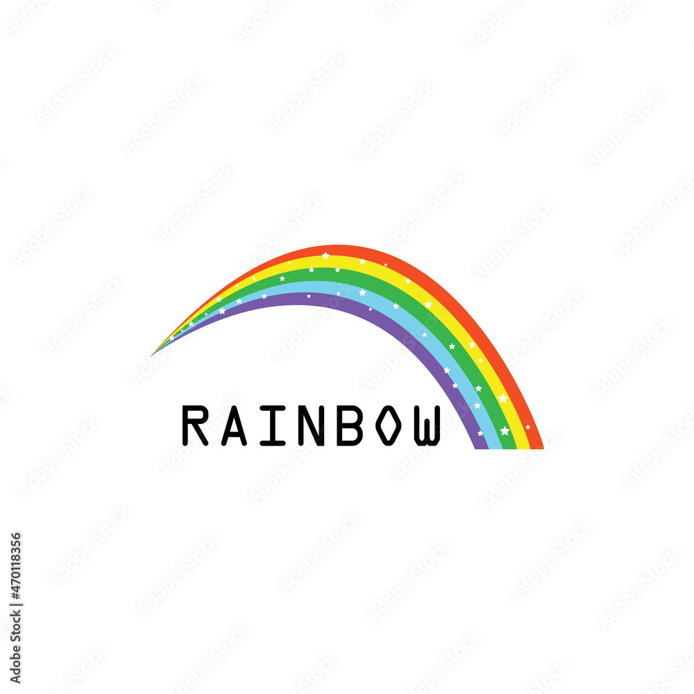 Rainbow ilustration logo vector template Rainbow ilustration logo vector template