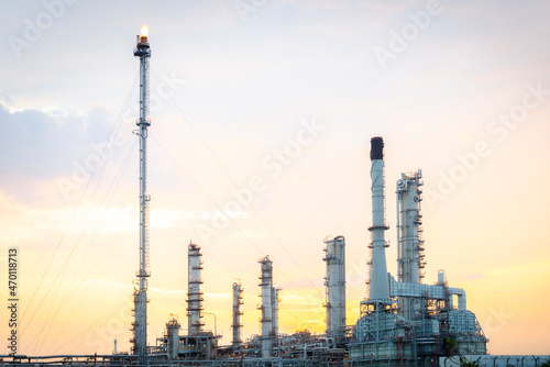 Oil​ refinery​ and​ plant and tower column of Petrochemistry industry