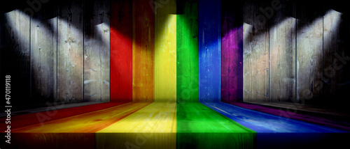 Wood texture background surface with LGBT natural pattern or white wood texture table perspective view. Grunge surface with wood texture background. Vintage timber texture background. Rustic table