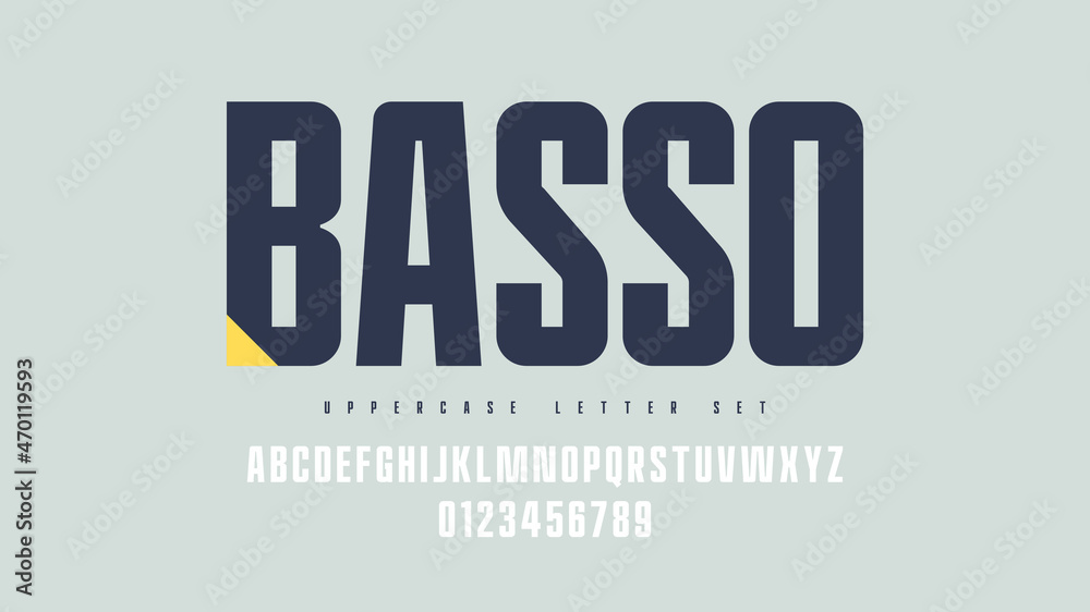 Vector condensed bold san serif font, uppercase letter set, alphabet, typography Vector condensed bold san serif font, uppercase letter set, alphabet, typography