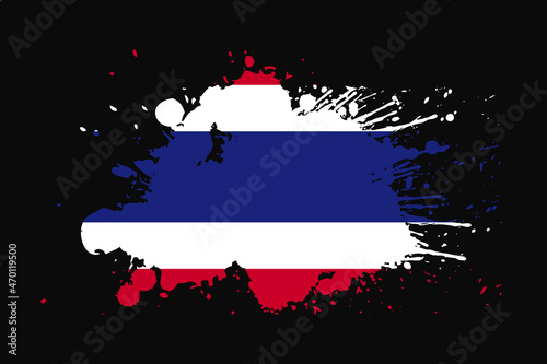 Thailand Flag With Grunge Effect Design
