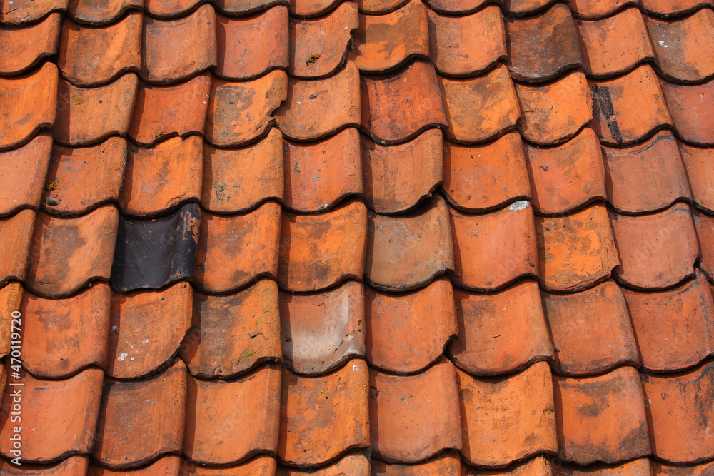 A close-up of the roof tiles on a house A close-up of the roof tiles on a house