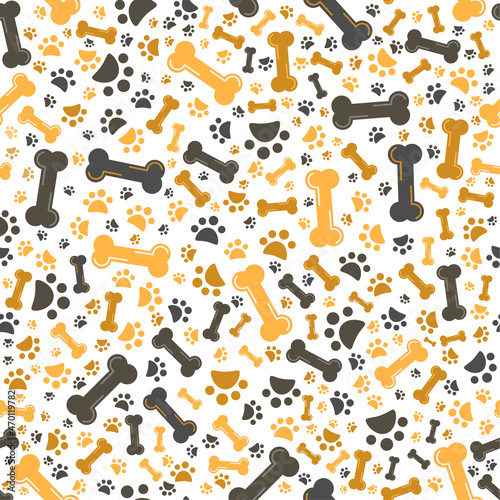 Dog bones seamless pattern puppy patterns illustration