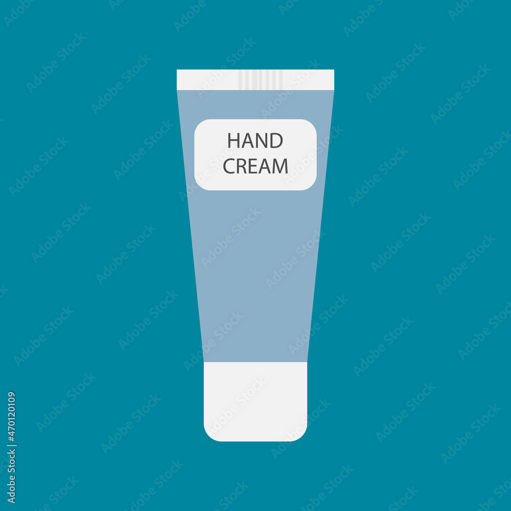 Tube of hand cream on blue background Tube of hand cream on blue background