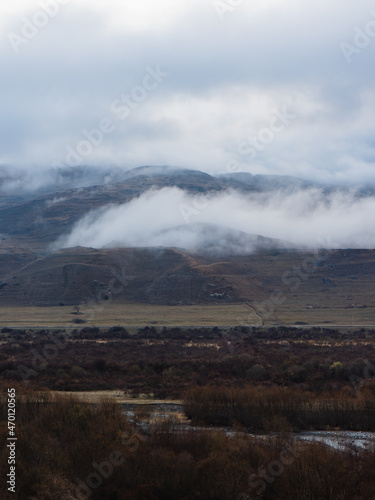 clouds over the mountains