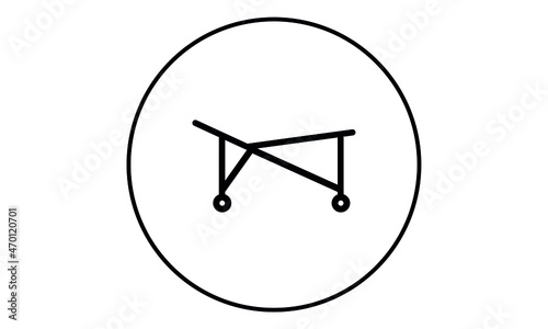 hospital gurney simple medicine icon in trendy line style isolated on white background