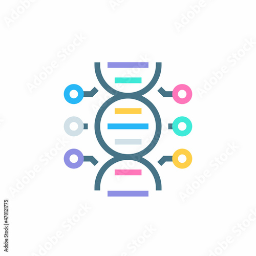 GENETIC ENGINEERING icon in vector. Logotype