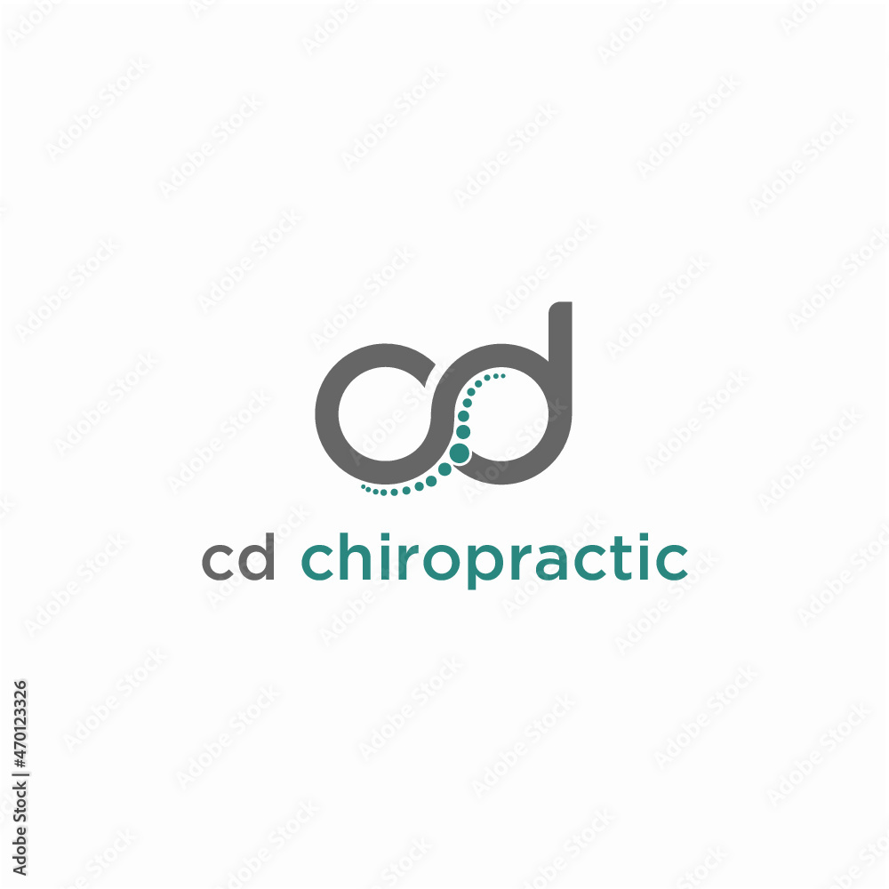 Fototapeta premium cd chiropractic logo, logo cd, logo chiropractic, health logo