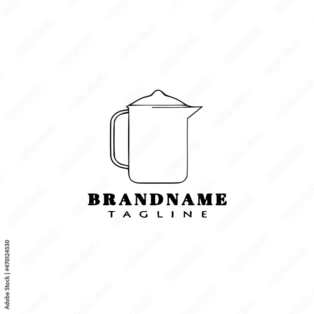 coffee pot logo icon design template black isolated vector illustration coffee pot logo icon design template black isolated vector illustration