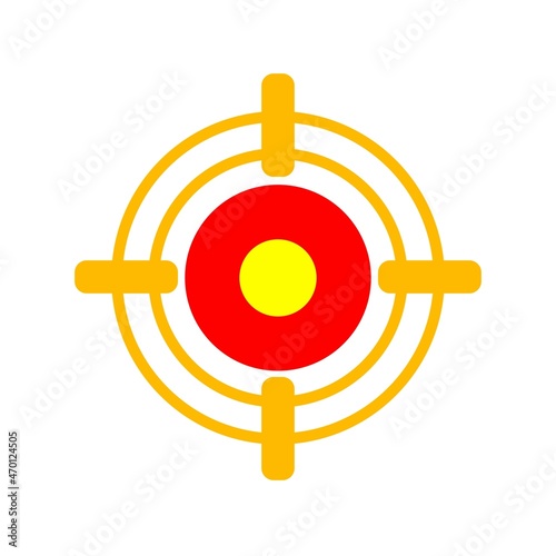 Target Flat Vector Icon Design