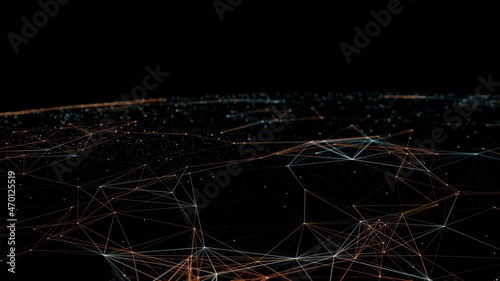 Earth Logistics/Connection lines Around Earth Globe, Futuristic Technology  Theme Background Logistics. Global International Connectivity Background. 3d Rendering
