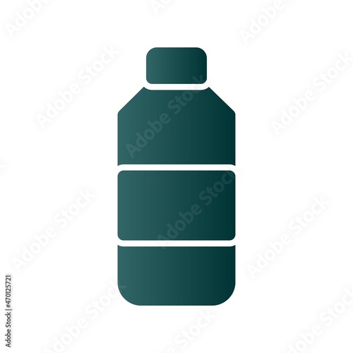 Water Bottle Glyph Gradient Vector Icon Design