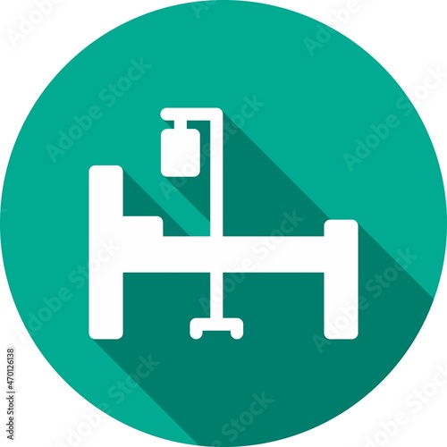 Hospitalization Glyph Circle Vector Icon Design