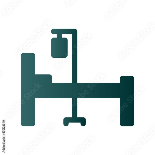 Hospitalization Glyph Gradient Vector Icon Design