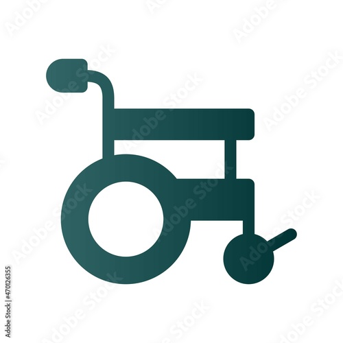 Wheelchair Glyph Gradient Vector Icon Design