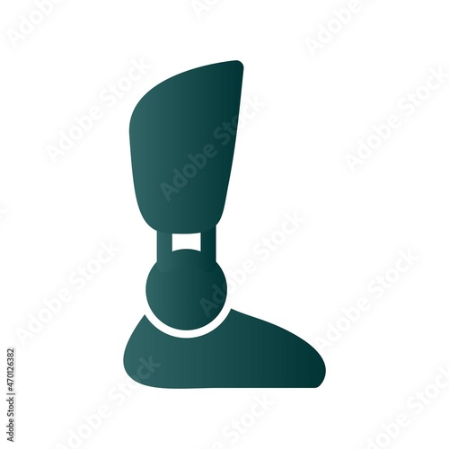 Prosthetics Glyph Gradient Vector Icon Design