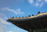 한국의 전통 가옥 창덕궁 고궁 처마의 취두, 용두, 잡상 어처구니 장식품