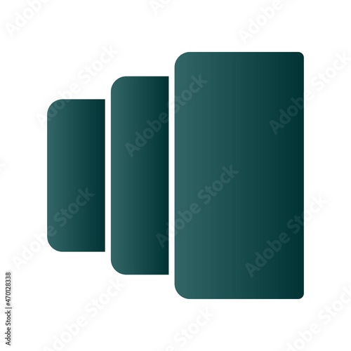 Version Glyph Gradient Vector Icon Design