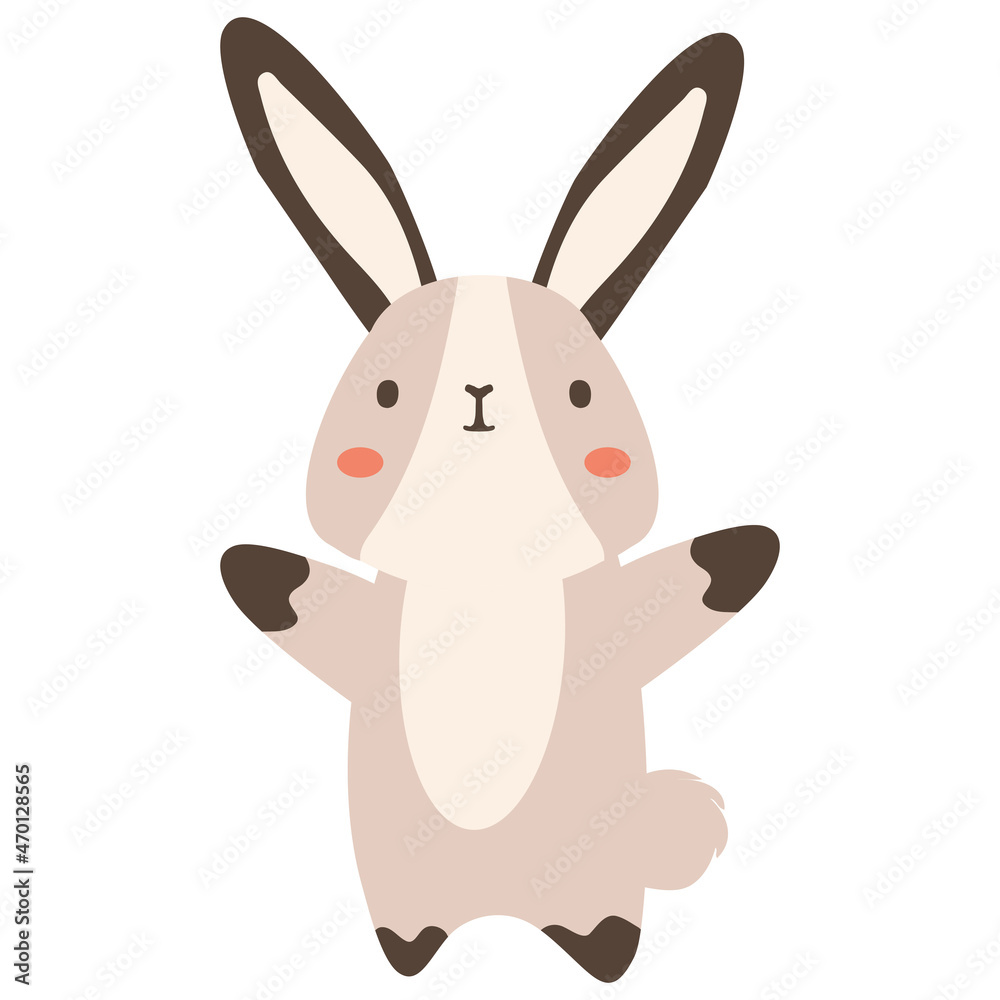 Obraz premium happy bunny rabbit cartoon vector