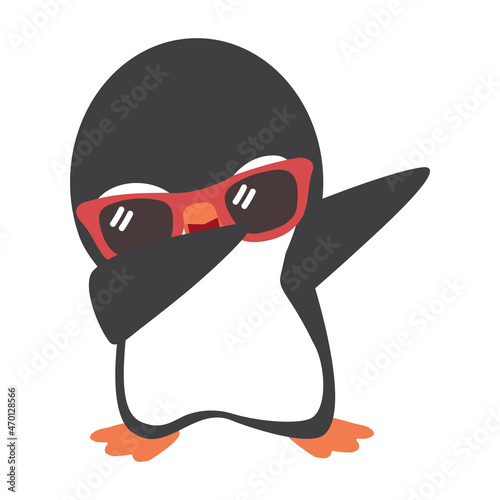 Penguin Cartoon Doing Dab Dance