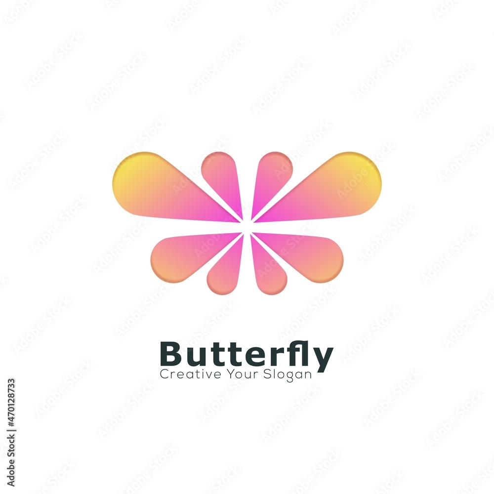 Modern beauty butterfly gradient modern colorful Modern beauty butterfly gradient modern colorful