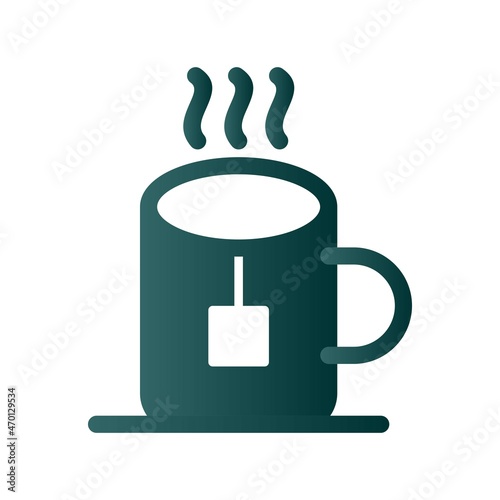 Mug Glyph Gradient Vector Icon Design