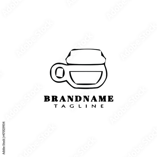Wallpaper Mural cup logo cartoon icon design template black isolated vector illustration Torontodigital.ca