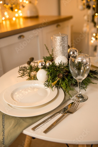 christmas table setting