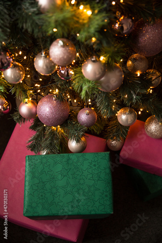 christmas tree and gifts