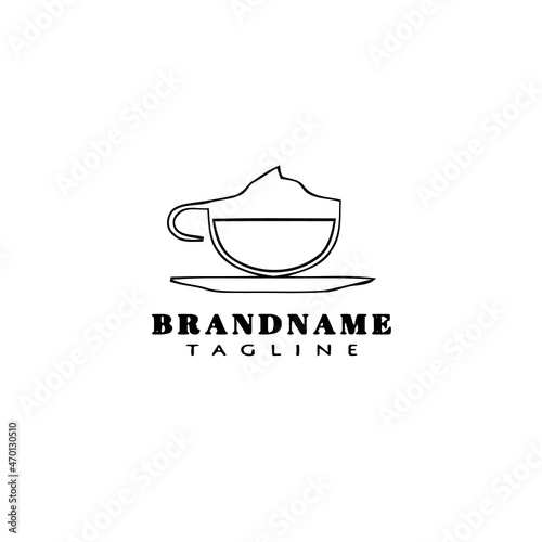 Wallpaper Mural cup logo cartoon icon design template black isolated vector illustration Torontodigital.ca