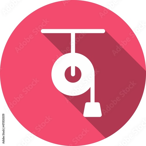 Pulley Glyph Circle Vector Icon Design