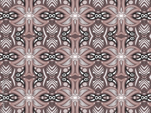 Seamless pattern ornamental background. Paisley, traditional damask classical luxury old fashioned floral ornament. Digital art illustration