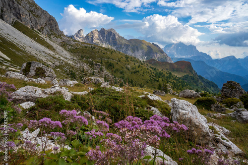 Dolomites in September. Passo Giau area.