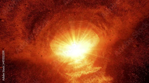 The aftermath of a dying star in the cosmos. photo