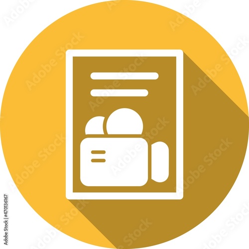 Vlog Glyph Circle Vector Icon Design