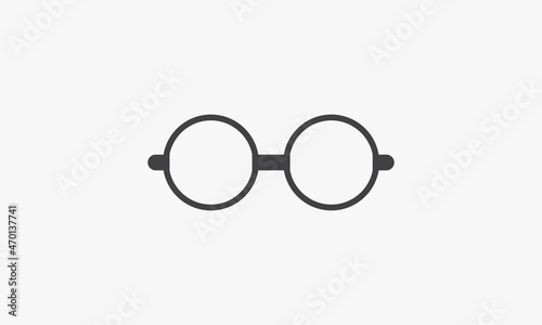 line icon simple eyeglasses isolated on white background.
