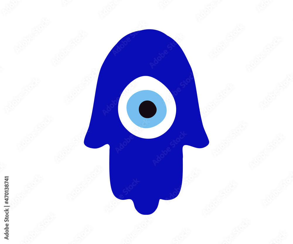 Blue Turkish amulet. Fatima eye. Glass nazar.