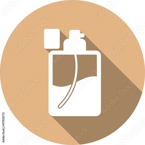 Perfume Glyph Circle Vector Icon Design