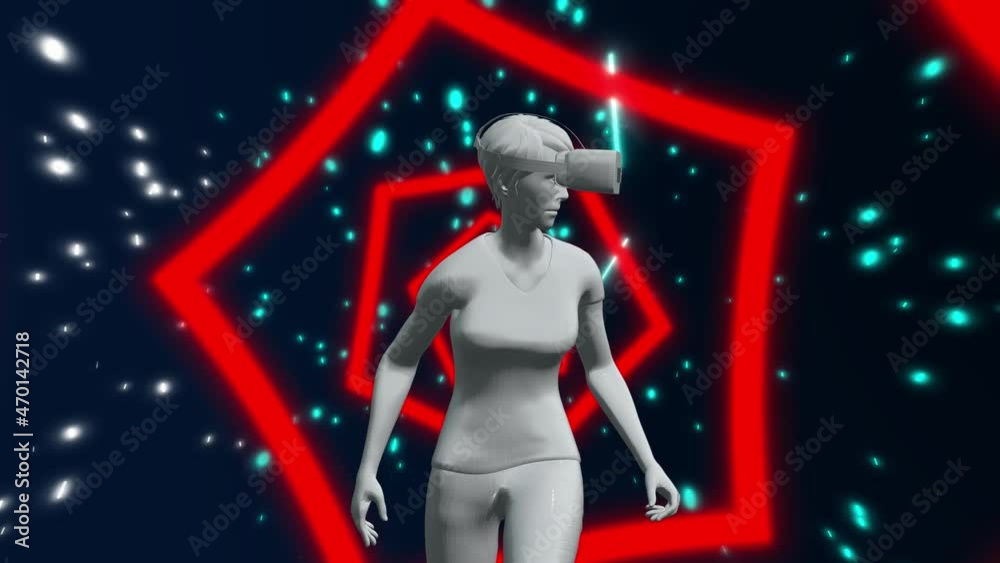Virtual Reality Concept: 3D cyberspace futuristic neon colorful background, future digital technology game and entertainment Virtual Reality Concept: 3D cyberspace futuristic neon colorful background, future digital technology game and entertainment