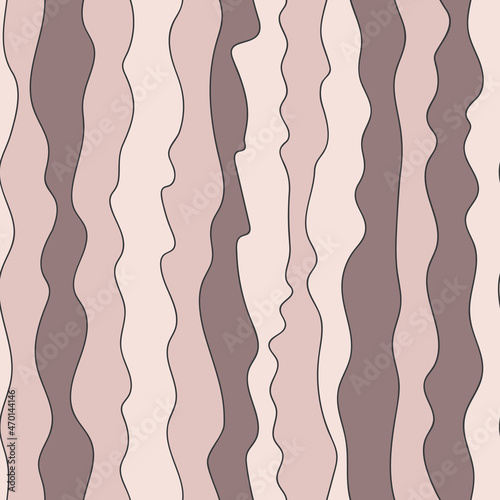 Retro wave creative seamless pattern. Vintage wavy line endless wallpaper.