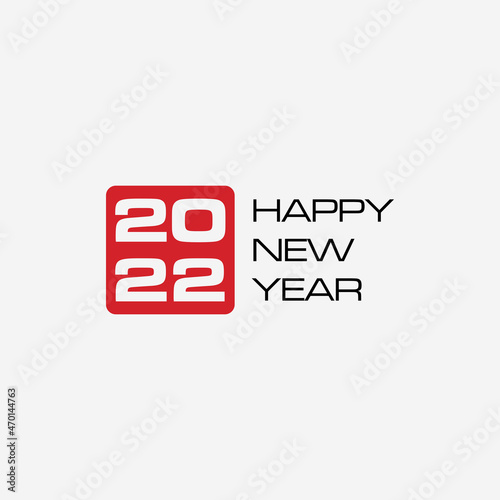 Happy New Year 2022 Text Design Vector illustration.