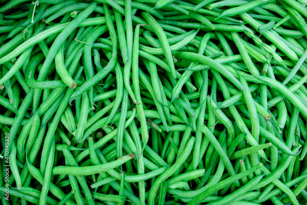 french string beans in a street market french string beans in a street market