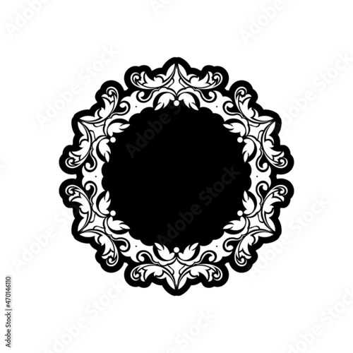 Simple Mandala Shape for Coloring. Vector Mandala. Floral. Flower. Oriental. Book Page. Outline.