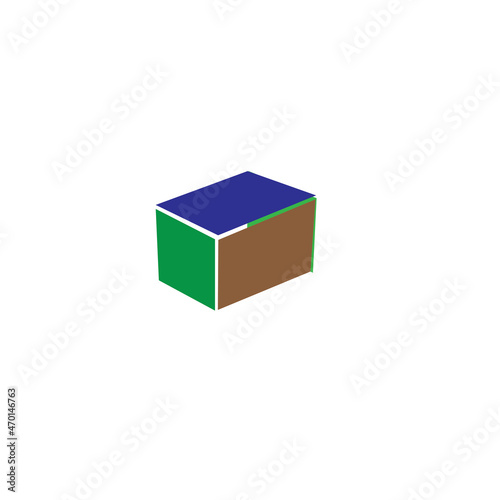 vector box or minimalist box illustration