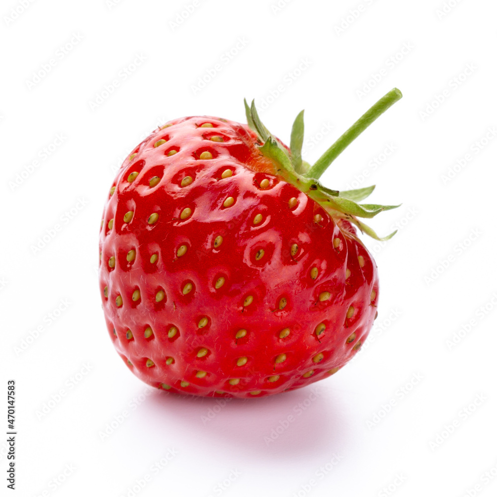 Fresh strawberries closeup on a white background. Isolated - Image Fresh strawberries closeup on a white background. Isolated - Image