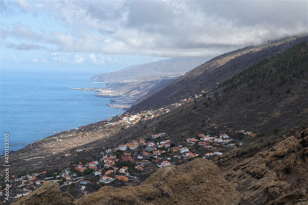 Meer, Insel, Urlaub ,Wolken, La Palma, Stadt, Aussicht