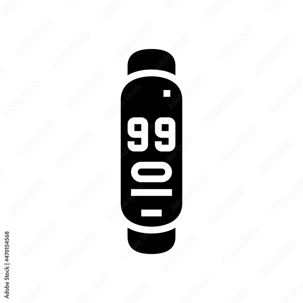 fitness tracker glyph icon vector. fitness tracker sign. isolated contour symbol black illustration fitness tracker glyph icon vector. fitness tracker sign. isolated contour symbol black illustration