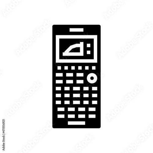 graphing calculator glyph icon vector. graphing calculator sign. isolated contour symbol black illustration