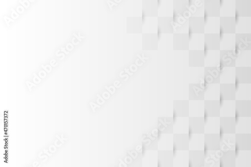 Abstract white background with blank space for design. Square template with white and grey color use for web site and banner design. Business presentation and powerpoint for show case.